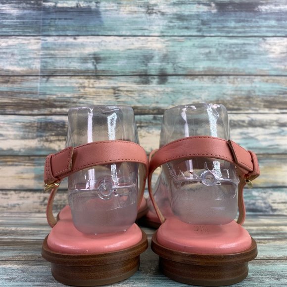 MICHAEL Michael Kors Mira Womens Size 10M Peach Leather Thong Sandal - Picture 4 of 10